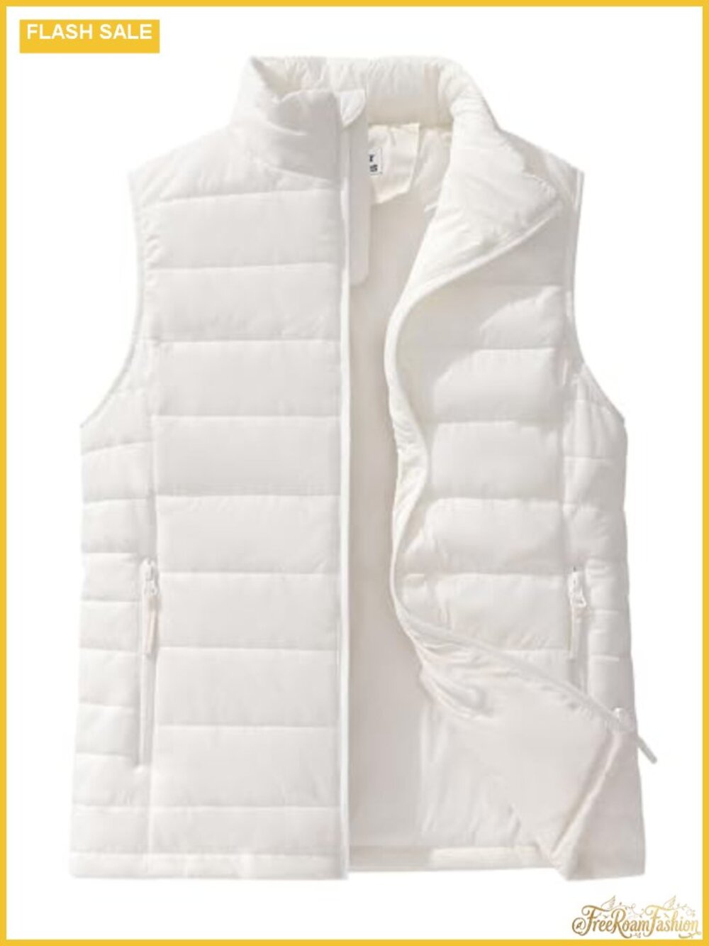 Women's Quilted Puffer Vest 100% Nylon Packable Lightweight Zip Up Outerwear